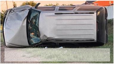 At8:11p.m.onWed.,June14,fourjuvenilemaleswereinvolvedinanaccidentonCounty Road 301K. The Chevrolet Tahoe flipped twice. All four juveniles were wearing seat belts and no serious injuries were reported. (Contributed photo).